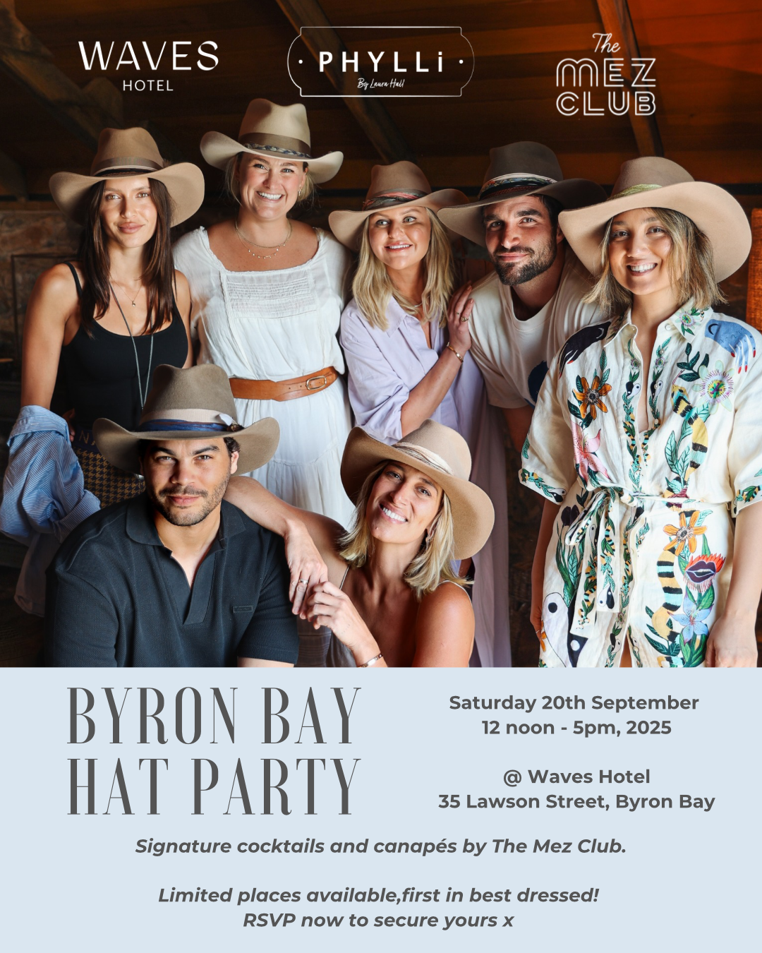 WAVES HOTEL BYRON BAY SATURDAY HAT PARTY - SOLD OUT